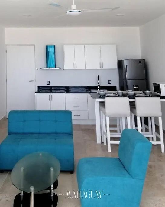 Mahaguay - Hermoso Departamento Frente Al Mar En Mahahual Mexico